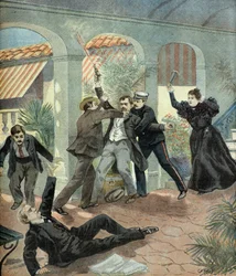 Murder of Antonio Canovas del Castillo by the Anarchist Michele Angiolillo