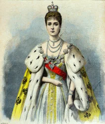 Portrait of Alexandra Feodorovna in coronation costume