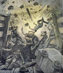 A Gas Blast, Illustration from the Illustrated Supplement of Le Petit Journal, 2nd April, 1892