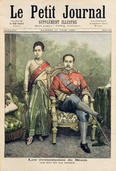 The King and Queen of Siam, illustration from “Le Petit Journal”, 10th June 1893