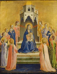 Madonna and Child Enthroned and Twelve Angels