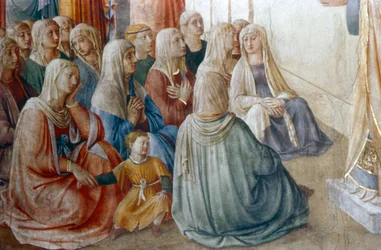 St Stephen Preaching (detail), mid 15th century