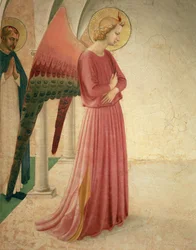 The Annunciation (detail of the Angel Gabriel and St. Peter the Martyr)