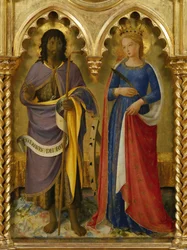 Saint John the Baptist and Saint Catherine of Alexandria (from the Perugia Altarpiece)
