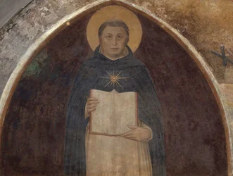 Saint Thomas Aquinas with the Summa Theologica, 1441-1442