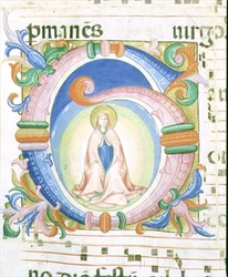 Missal 558 f.92 Historiated Initial 