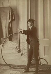 Inside the House with a Penny Farthing Bicycle, c.1890