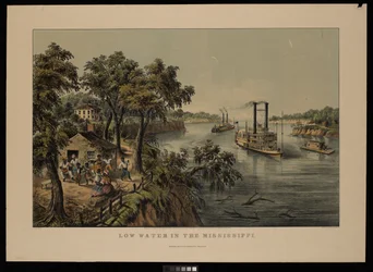 Low water in the Mississippi Robert E Lee
