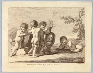 Boys Playing with a Bird