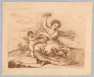 Flora, with a Cupid