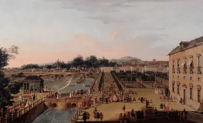 Ferdinand VI and Barbara of Braganza in the Gardens of Aranjuez