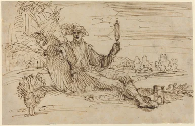 An Elegant Young Man Personifying Vanity