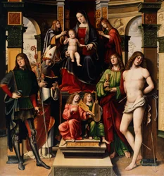 Madonna with Child, Angels and Saints, Church of San Giacomo Maggiore, Bologna, Italy