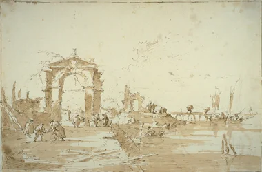 Gateway Near a Landing Bridge