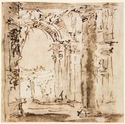 Pair of Drawings: Sketch of the Labyrinth of the Villa Pisani and Piazza San Marco, 1773-1778