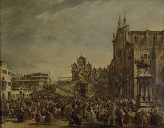 Pope Pius VI Blessing the Multitude on the Campo SS. Giovanni and Paolo