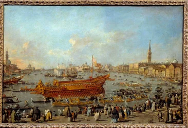 The departure of the Bucentaur towards the Lido of Venice on Ascension Day
