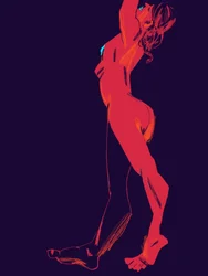 Expressive Red Nude