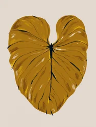 Golden Botanical Leaf
