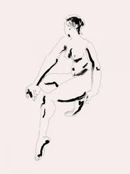 Minimalist Nude Drawing