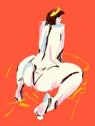 Vibrant Queen Sketch