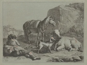 Reclining Shepherd with a Sack, c. 1763