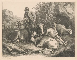Two Shepherds with a Cow and Calf, after 1776