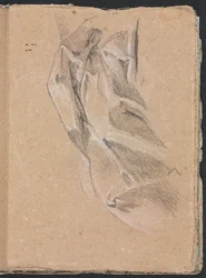 Verona Sketchbook: Drapery study (page 43)