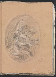 Verona Sketchbook: Figure with child in roundel page 67