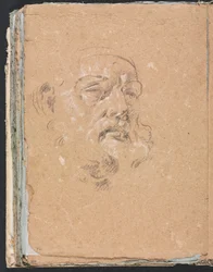 Verona Sketchbook: Male head (page 76)
