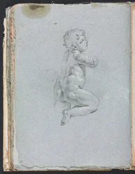 Verona Sketchbook: Putto in Profile, Page 64, 1760