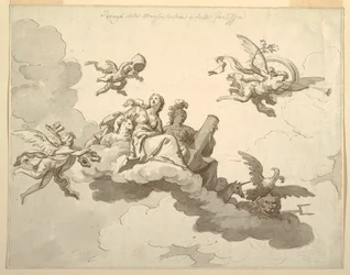 Design for a Painted Ceiling: Triumph of Meekness and Strength