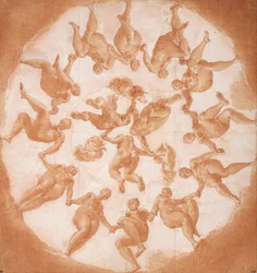 Dance of the Hours and Three Putti with Cornucopiae