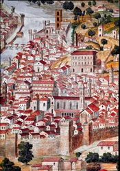 Pianta della Catena: Detail of a map of the city of Florence called “Catena” because of the map