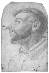 Head of a Man Gazing Upwards