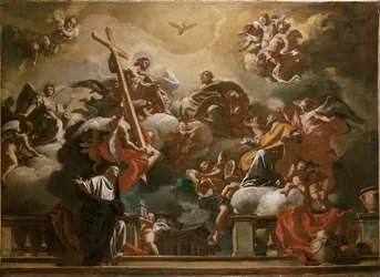 The Holy Trinity with St Philip Neri in Glory, c1727-1730