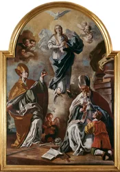 The Dove of the Holy Spirit Appears Above the Virgin with Saints