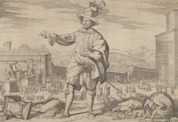 Portrait of Ioannes Altus Johann Alten, of the Swiss Guard, Standing by the Quirinal