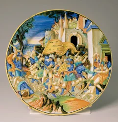 Plate with the Battle of Roncevaux