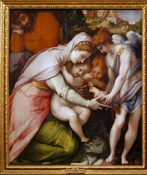 Madonna and Child with Two Angels