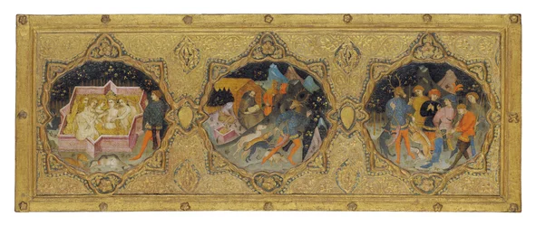 The Story of Diana and Actaeon, with Saint Jerome: a cassone panel