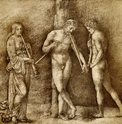 Three Music Making Figures