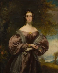 Three-Quarter Length Portrait of Jessie Duff Holding a Rose