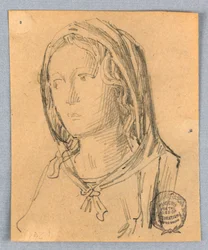 Sketch of Head of the Madonna