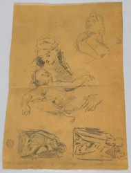 Sketches of the Virgin and the Magi