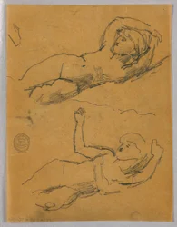 Two Sketches of Female Nudes