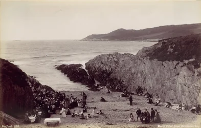 Morte Point from Barricane Bay, 1870s