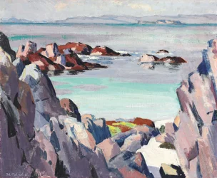 Staffa and Rhum from Iona