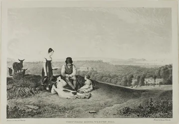 View from Kings, Weston Hill, from Three Views, Illustrative of The Scenery of Bristol, and its Vicinity