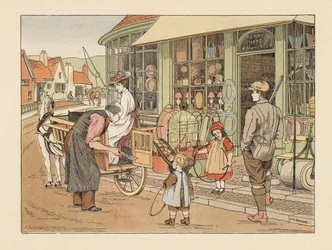 Victorian Family at Henry Hoop, the Village Ironmonger, from The Book of Shops